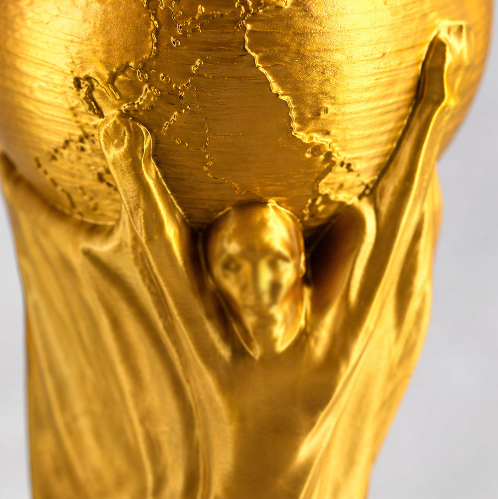 Soccer trophy tumbler mug front view